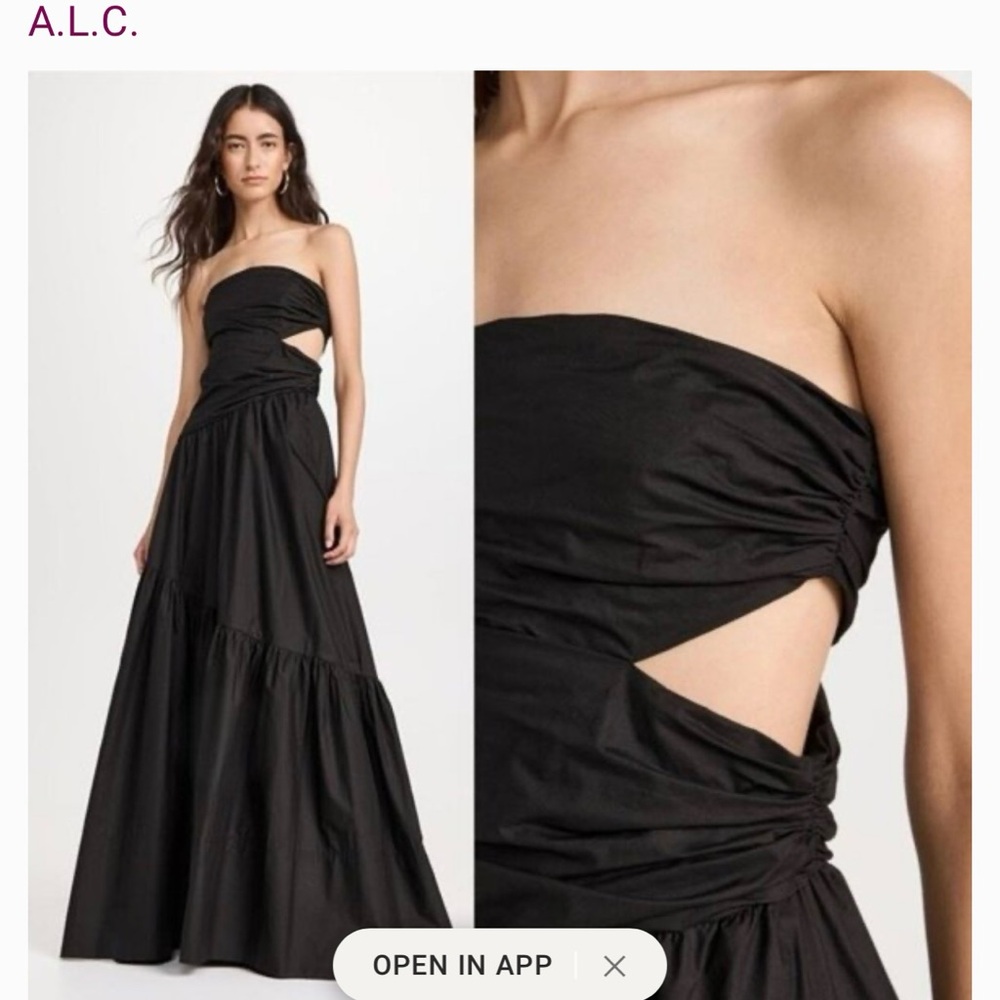 A.L.C. Black Strapless Dress
